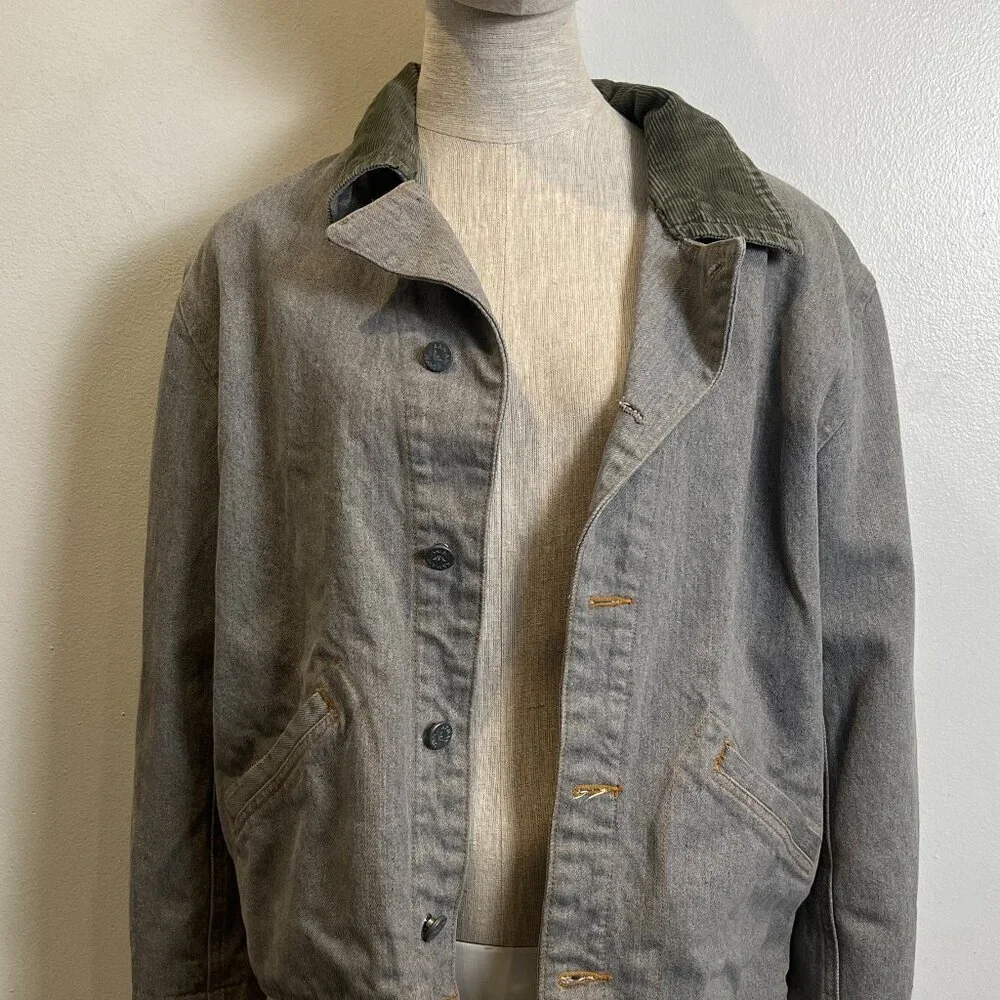 ARMANI JEANS BUCKLE DENIM FIELD JACKET - Picture 1 of 16